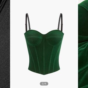Commense Green Corset Top